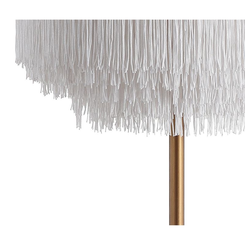Coco Fringed/Metal LED Table Lamp