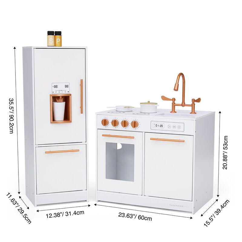 Teamson Kids - Little Chef Milano Modern Delight Play Kitchen - White