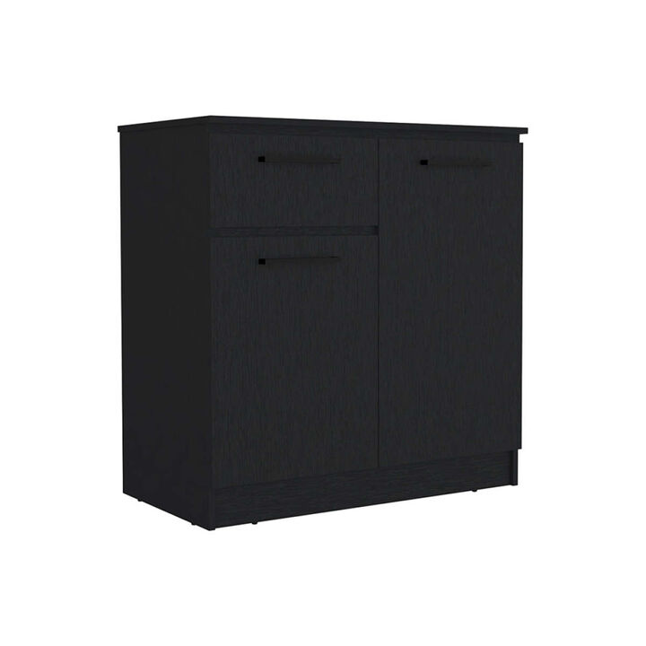 Idaho Dresser With 2-Door Cabinets And Drawer - Black