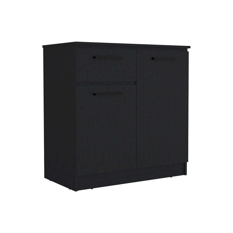 Idaho Dresser With 2-Door Cabinets And Drawer - Black