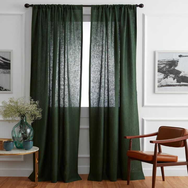 Solino Home 100% Pure Linen Curtain | Linen for Thanksgiving, Christmas
