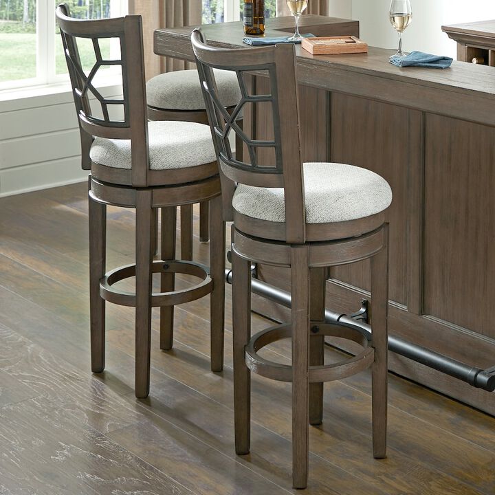 Parker House Furniture Parker House Sundance Dining - Sandstone Grid Back Swivel Bar Stool