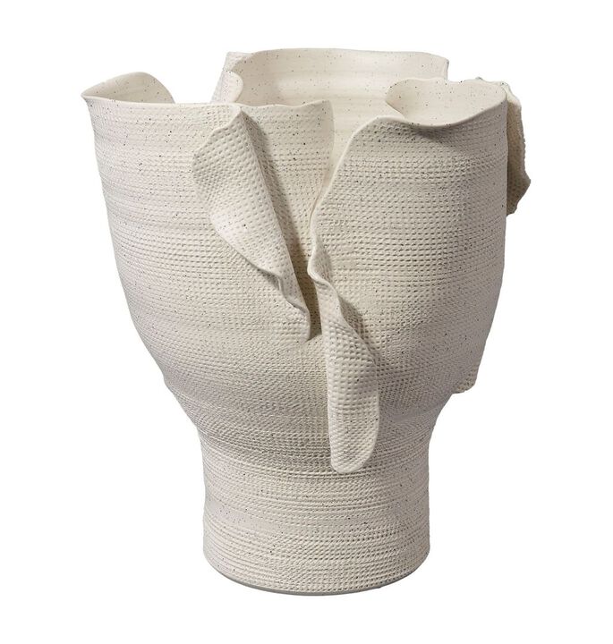Torn Wide Porcelain Vessel