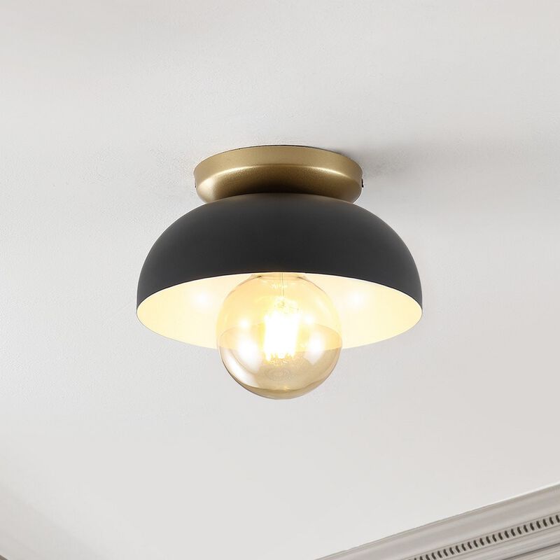 Paulina Classic Industrial Iron LED Flush Mount
