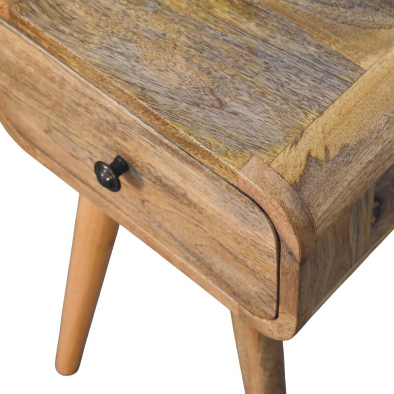 Artisan Furniture Solid Wood Avora Mini Oak-ish Nightstand with 1 drawer