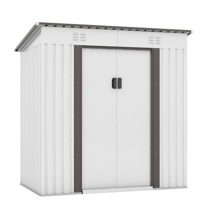 4 ft. x 6 ft. Metal Outdoor Garden Shed Storage Building