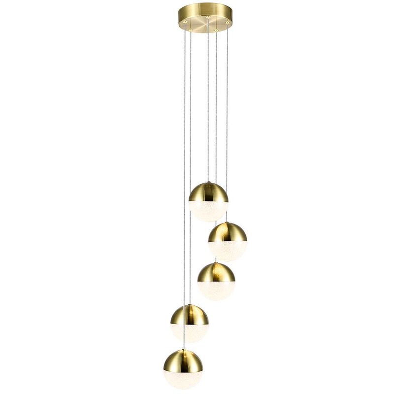 VONN Lighting 5-Light Pendant Lighting Height Adjustable Integrated LED Chandelier
