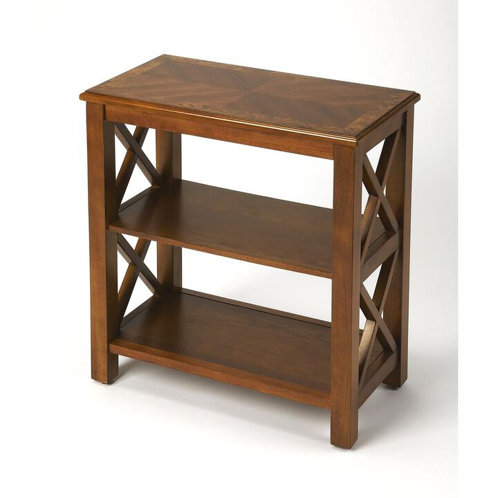 Butler Specialty Company Vance 2 Shelf 22W Bookcase, Medium Brown