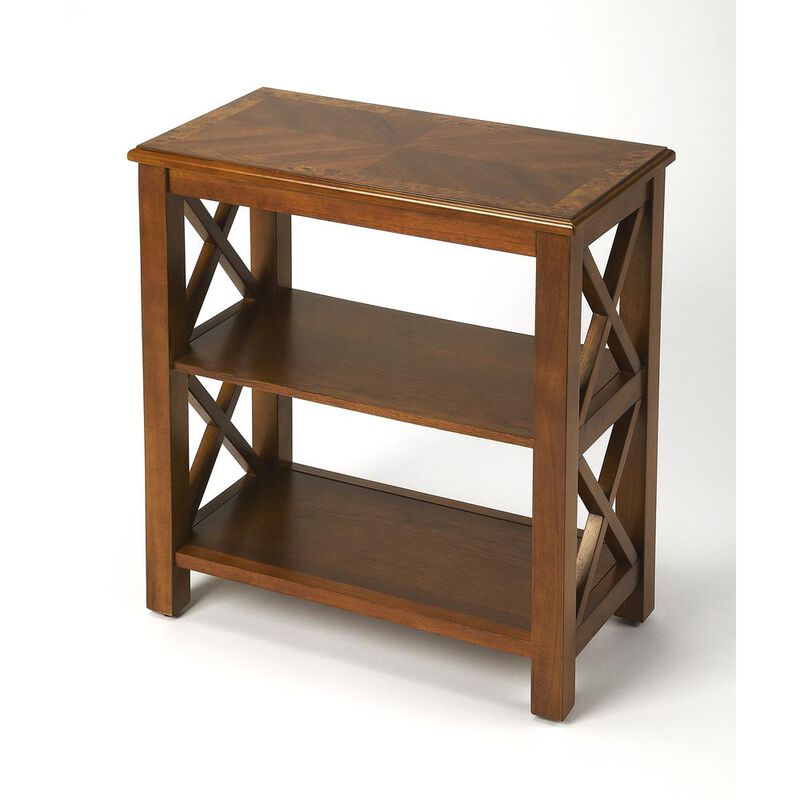 Butler Specialty Company Vance 2 Shelf 22W Bookcase, Medium Brown