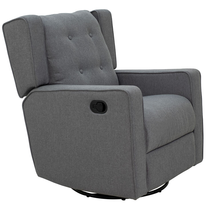 Manual Sofa Recliner Padded Seat Rocking Chair Lounger 360� Swivel w/Footrest