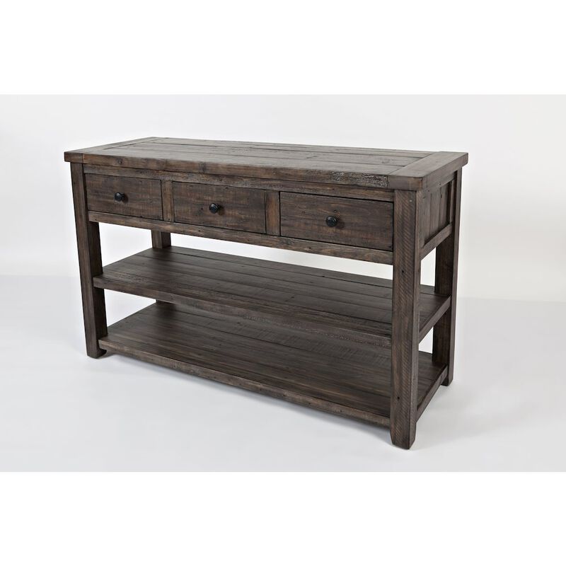 Jofran Madison County Rustic Reclaimed Solid Wood Farmhouse Sofa 50 Sofa Table