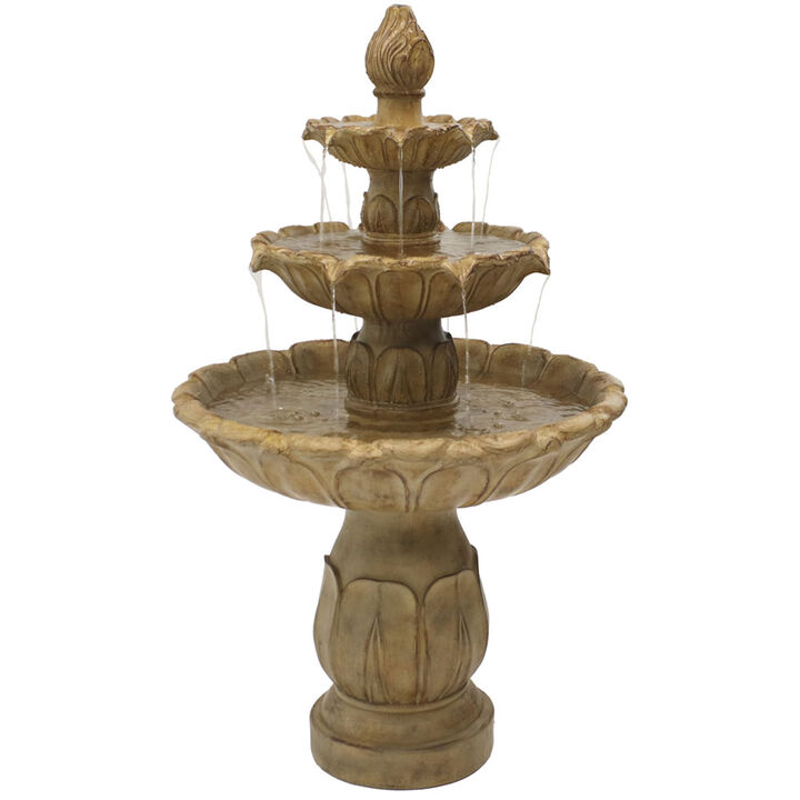 Sunnydaze Classic Tulip Polystone Outdoor 3-Tier Fountain Sunnydaze Classic Tulip Polystone Outdoor 3-Tier Fountain