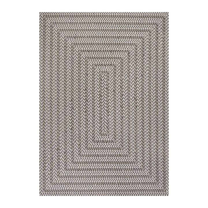 Chevron Modern Concentric Squares Indoor/Outdoor Area Rug