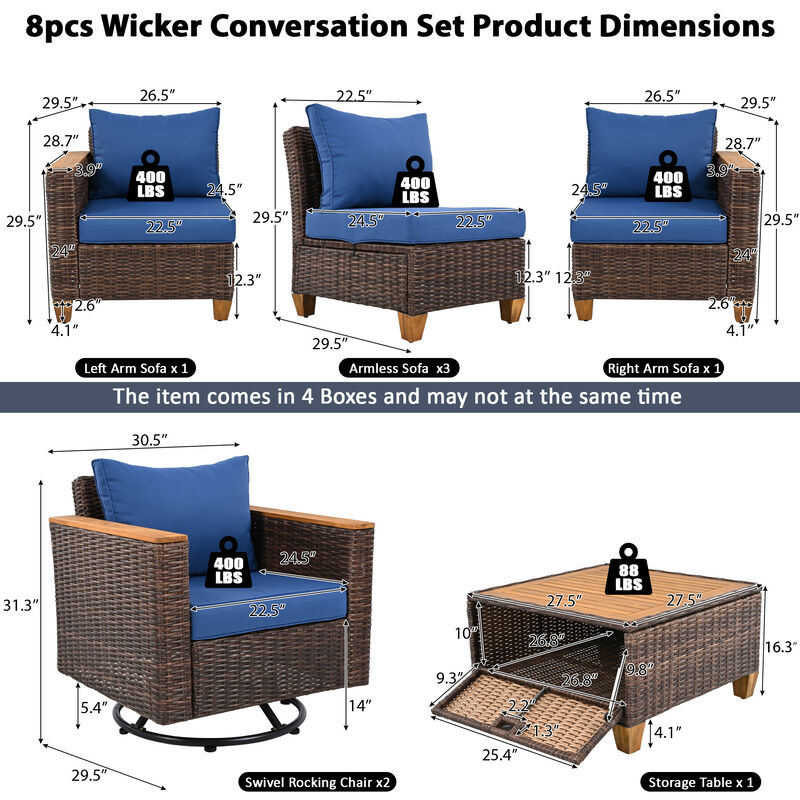Merax Wicker Outdoor Patio Furniture Seating Set