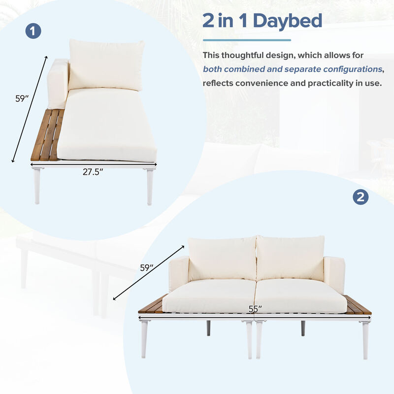 Merax Modern Outdoor Daybed Patio