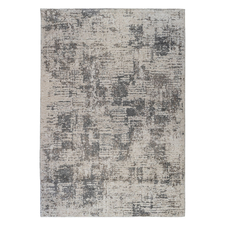Yasmin Clarise Beige Abstract Polyester Area Rug 7'10" x 10'6"