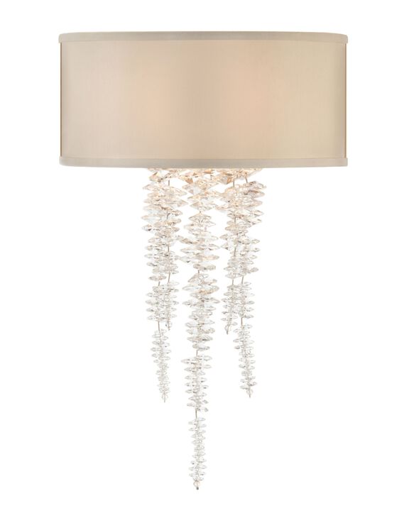 Cascading Crystal Waterfall One-Light Sconce