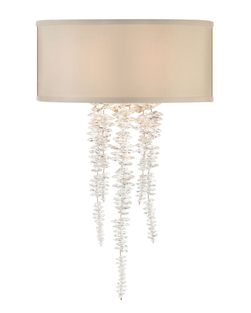 Cascading Crystal Waterfall One-Light Sconce
