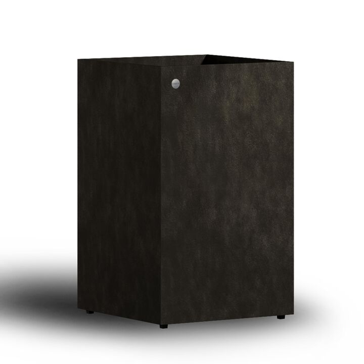 COSAPOTS Reglito Square Planter – Fiberglass Indoor/Outdoor and Weather-Resistant Large Planter (19.7" L x 19.7" W x 31.5" H Exterior, 19.3" L x 19.3" W Interior) (Concrete Stone)