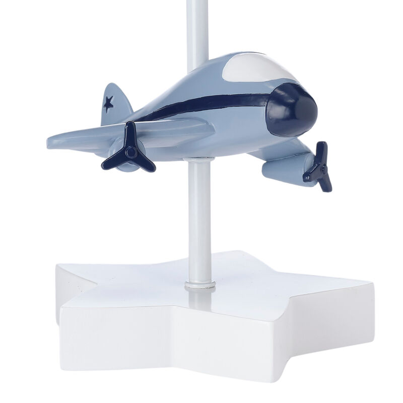 Bedtime Originals Little Aviator Hand-Painted Airplane Lamp with Shade & Bulb