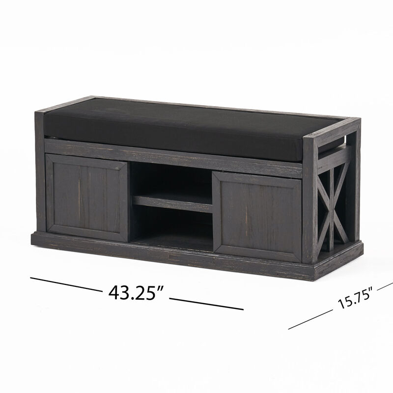 Merax Entryway Shoe Cabinet Shoe Storage Bench