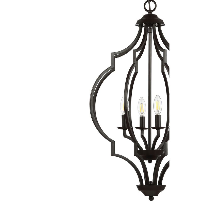 Selema Iron Adjustable Ogee Lantern LED Pendant