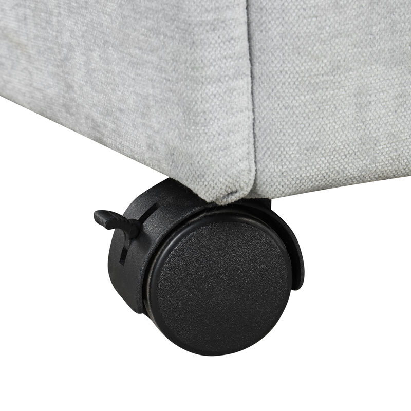 Merax Chenille Sofa Bed Modular Sofa Free-combined Sofa with 2 Storage Racks