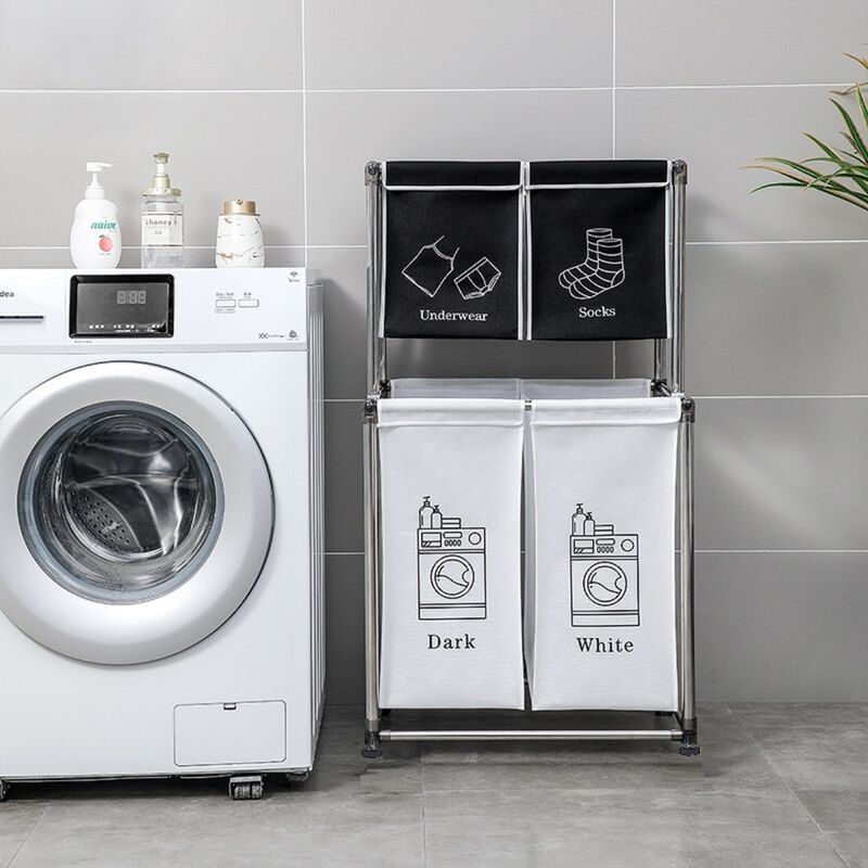 2-Tier Laundry Hamper with Sorter – Dual Compartment Clothes Basket for Easy Organization