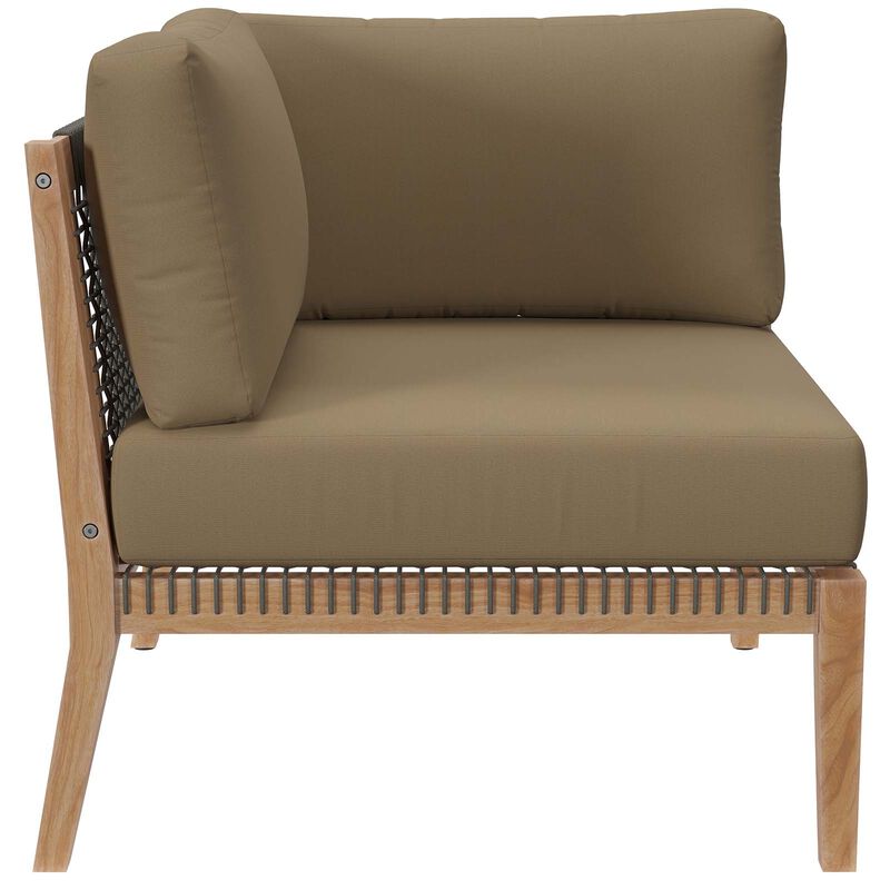 Modway - Clearwater Outdoor Patio Teak Wood Loveseat