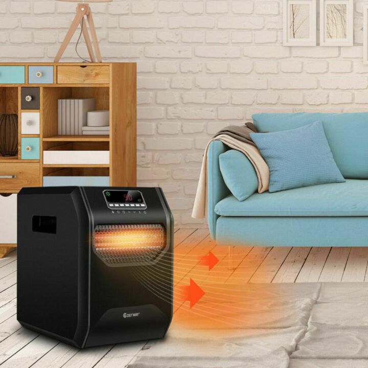 Costway 12 H Timer LED Remote Control Portable Electric Space Heater