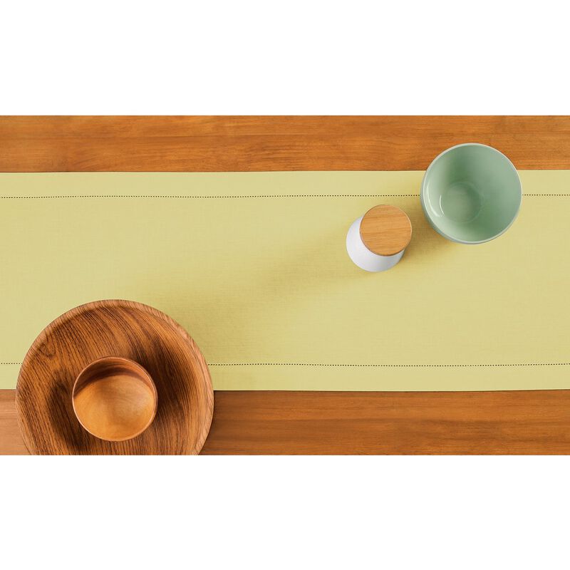 Solino Home Cotton Linen Hemstitch Table Runner