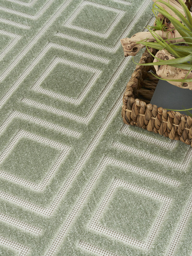 Care Free CAF03 Green 3'11" x 5'11" Rug