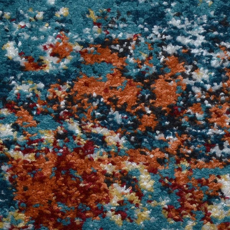 RUGSOTIC CARPETS MACHINE MADE HEATSET POLYPROPYLENE AREA RUGS  - 5'x8', Rectangle Shape, Blue Color, Classic Oriental Traditional  Design, Midium Pile Machine Made Area Rugs (M00038)