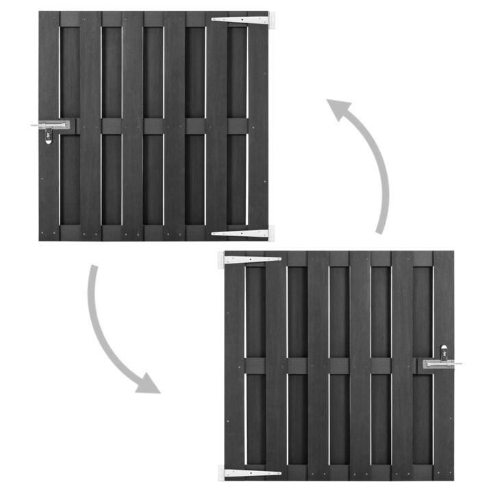 vidaXL Garden Gate WPC 39.4"x39.4" Gray