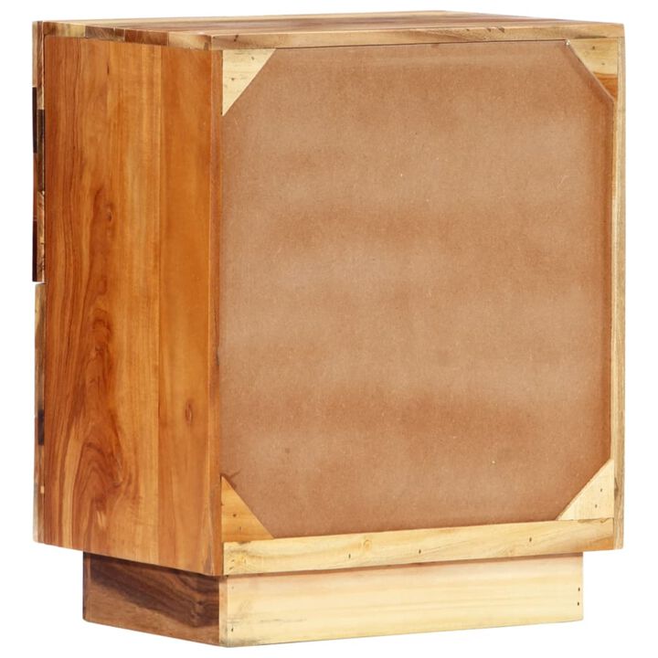 vidaXL Bedside Cabinet 15.8"x11.8"x19.7" Solid Reclaimed Wood