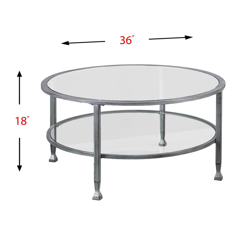Bexley Metal/Glass Cocktail Table
