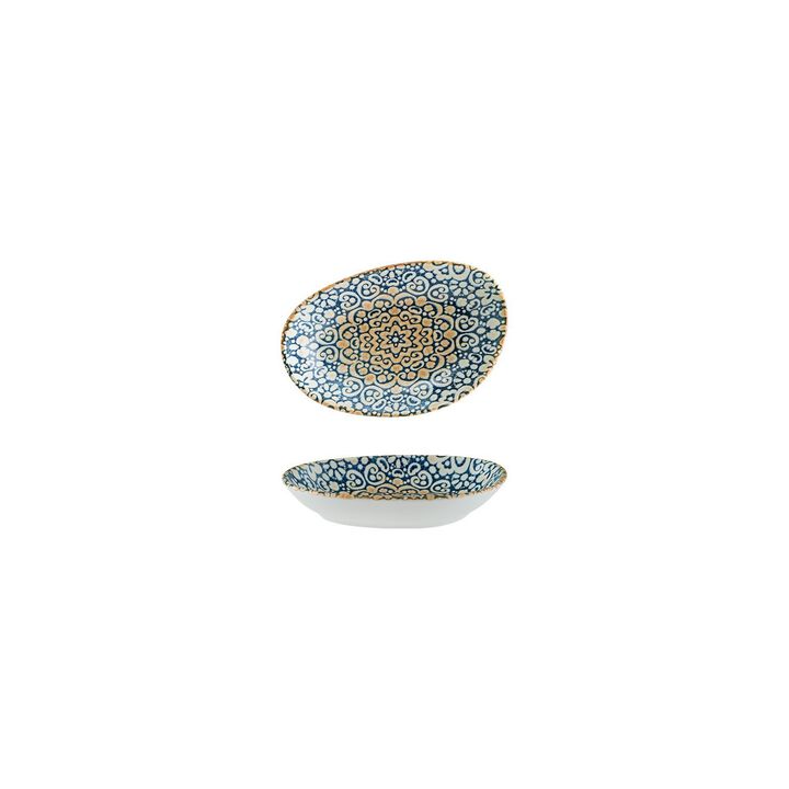 Alhambra 6" x 4" x h:1" Organic Decorated Porcelain Platter (Set of 2)