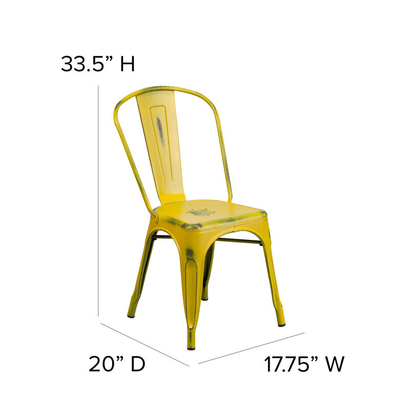 Distressed  Metal Chair