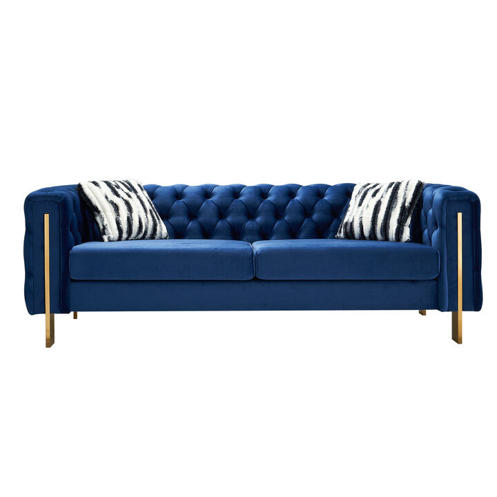 Chesterfield Modern Tufted Velvet Living Room Sofa,