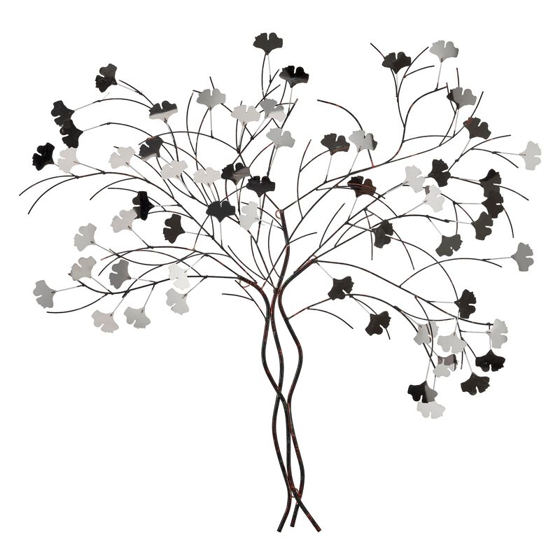Roots Art Wall Sculpture Silver Resin Handmade