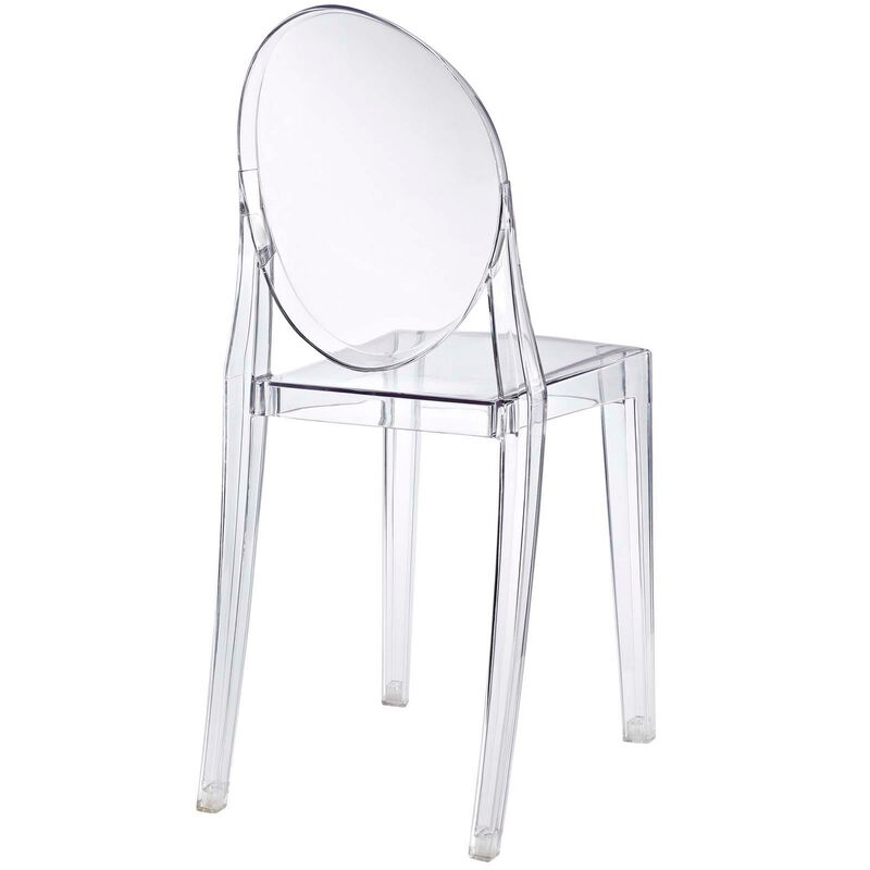 Clear Casper Dining Side Chair-Benzara