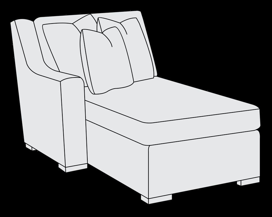 Germain Fabric Left Arm Chaise