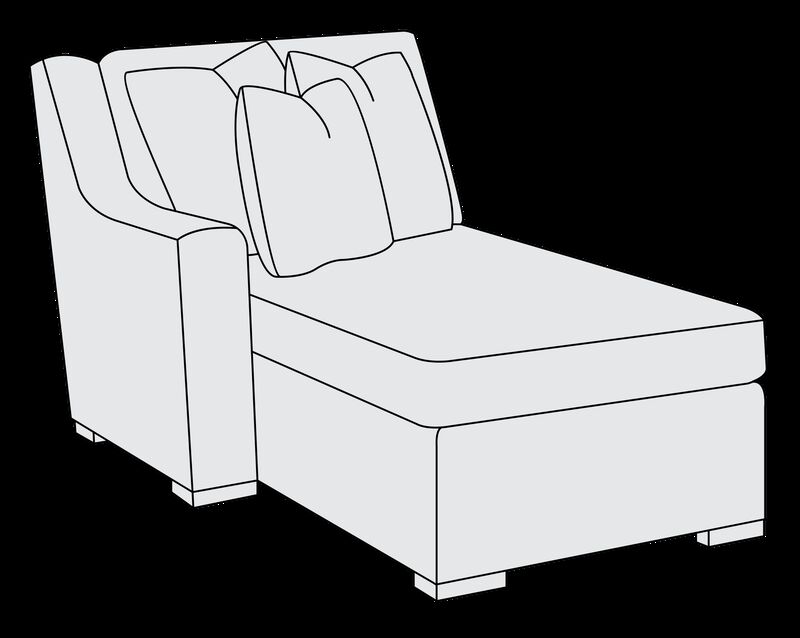 Germain Fabric Left Arm Chaise