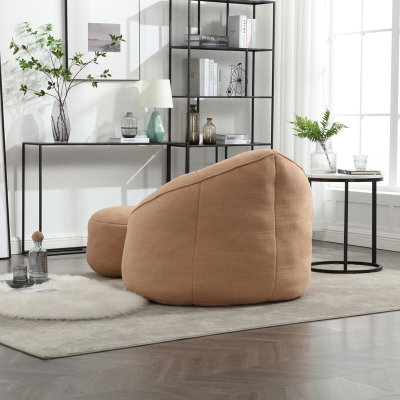 Merax Bean Bag Sofa Accent Chair with Footrest
