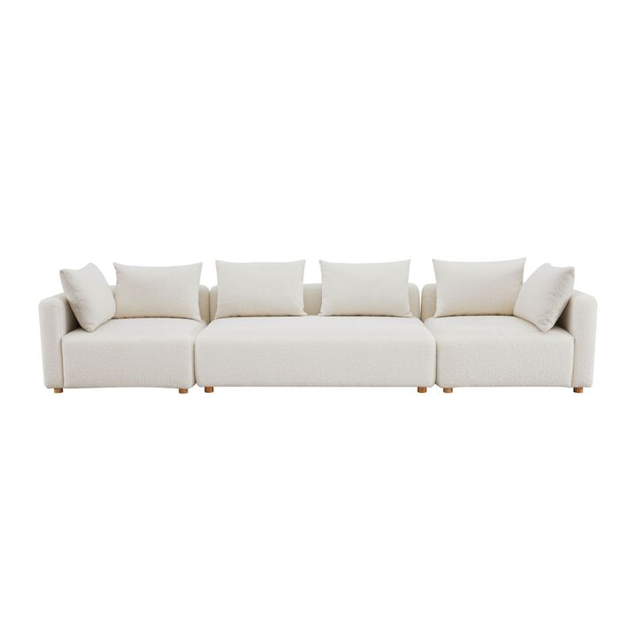 Hangover Cream Linen 145" Long Sofa