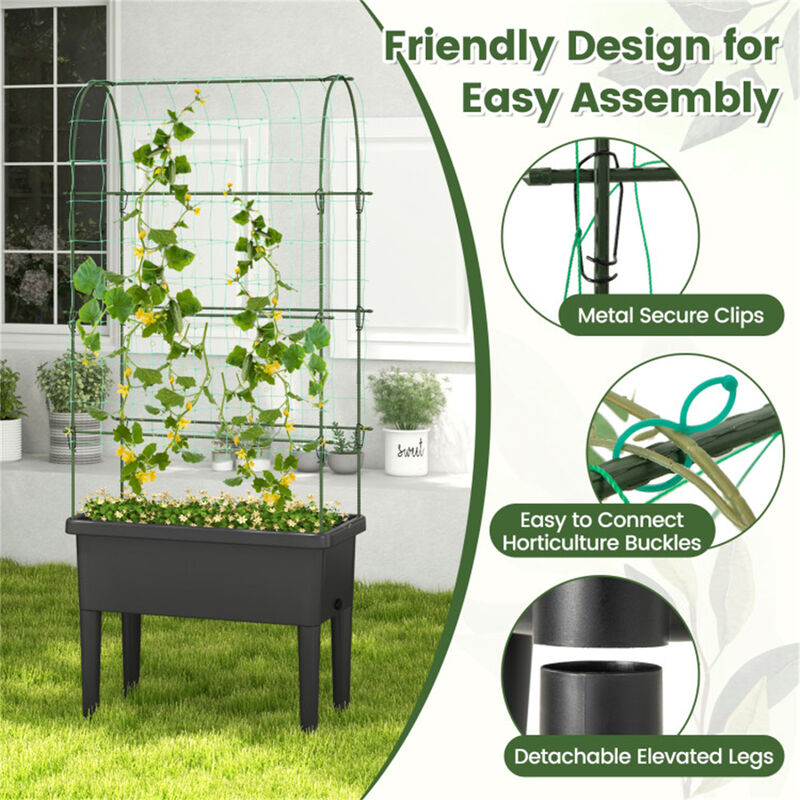 Elevated Garden Bed Planter Box for Flowers and Vegetables