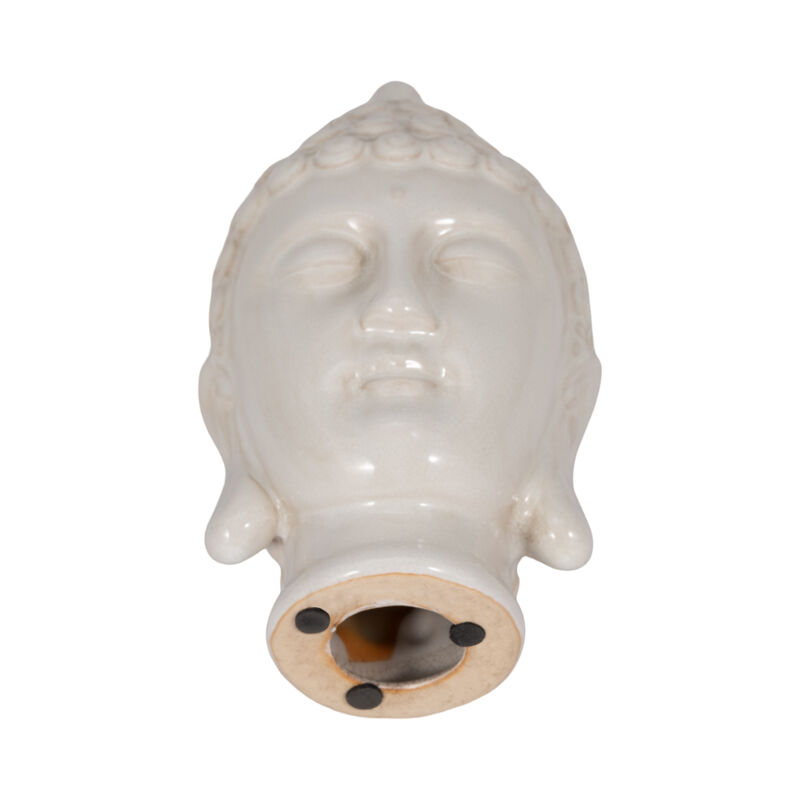 White Ceramic Buddha Head