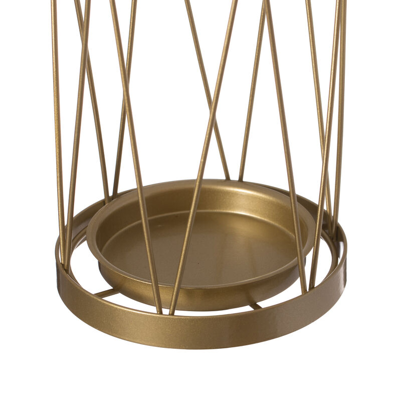 Gold Round Vertical Design Umbrella Holder Stand for Indoor and Outdoor with Drip Water Tray