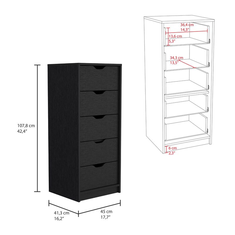 Stockley 3 Piece Bedroom Set, Nightstand + Dresser + Dresser, Black