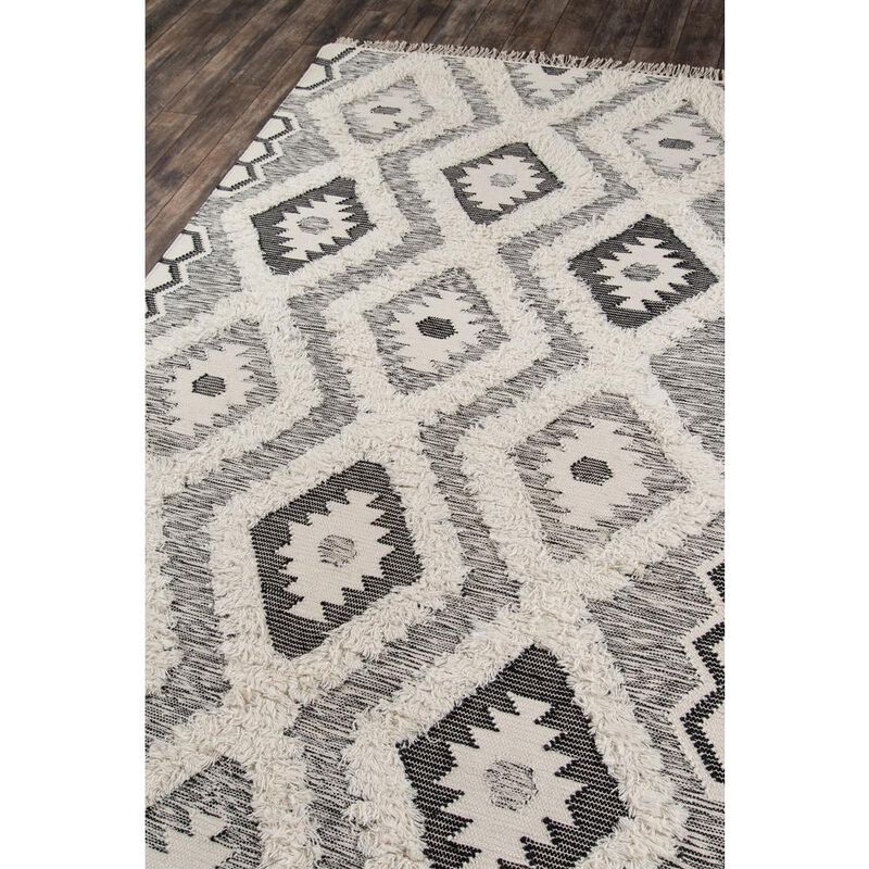 Novogratz Contemporary Rectangle Area Rug, Black, 5' X 7'